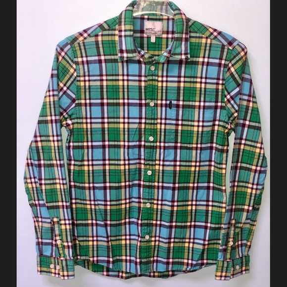 Striped Plaid Long Sleeve Shirt - Picture 1 of 7